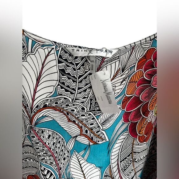 Trina Turk | Exquisite Floral Silk Kimono Top XS - Picture 4 of 6